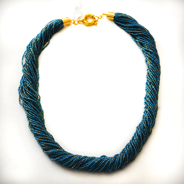 Torsione Necklace Blue